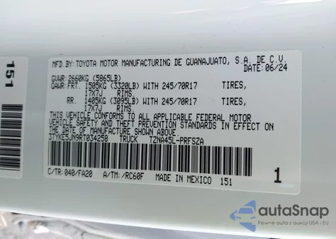 2024 Toyota Tacoma Double Cab from USA, damaged, VIN 3TYKE5JN9RT034258